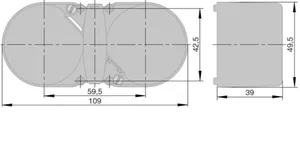 Kojerasia Hager Integro Flow - KOJERASIA INTEGRO FLOW 2-OS D49mm S=37mm 2VP HAR