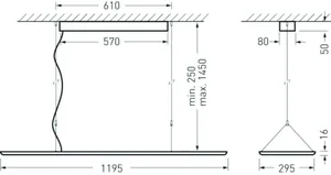 Pinta-/ripustusvalaisin Twenty3 2360 - PINTA-/RIPUSTUSVALAISIN 2360 H1 PW19-IL 4000-840 ETDD