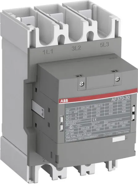 Kontaktori ABB 3-NAP. 200KW 0S,0A 370A(AC-3
