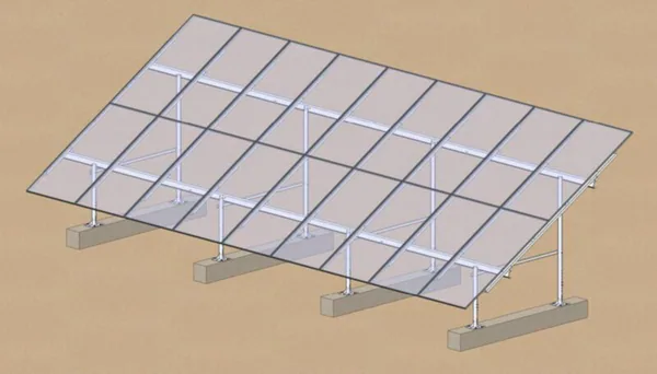 Maa-asennusteline Orima Solar Beeta ASENNUSTARVIKEPAKKAUS 18 PANEELIA BETONI