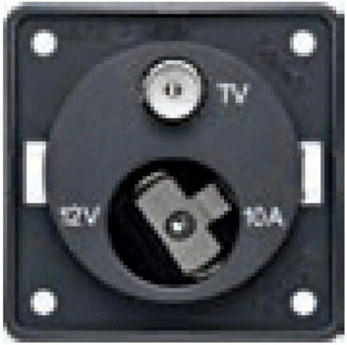 Pistorasia Hager Integro Flow 1AP/10A/12V +TV IEC ANT