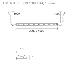 Valoprofiili/-nauha Limente Ribbon - VALOPROFIILI/-NAUHA LIMENTE RIBBON 20 COM 24W 4000K VA