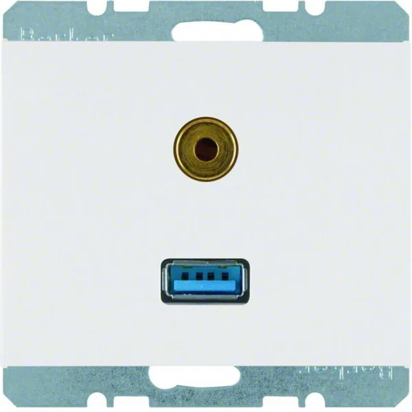 AV-rasia Hager K.1 USB/3.5MM AUDIO UK VAL