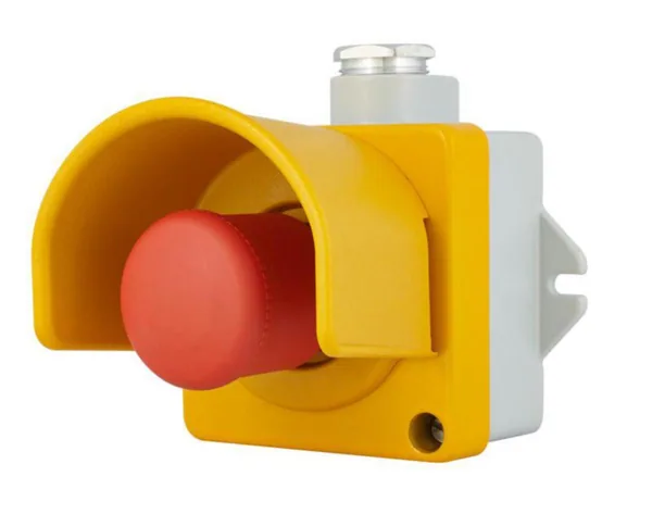 Hätä-/seis-painike Selcast suojakehyksellä IP67 115-500VAC S+A KAULUS KELT/HARM PK16