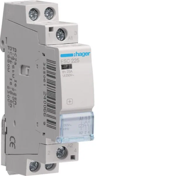 Kontaktori Hager ESC225 2s 25A k.230VAC