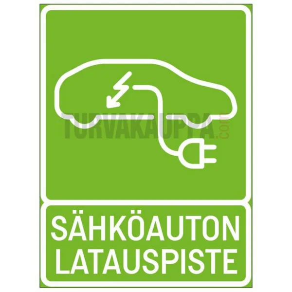 Merkintäkilpi ST sähköauton lataus alumiini 300x400KAL