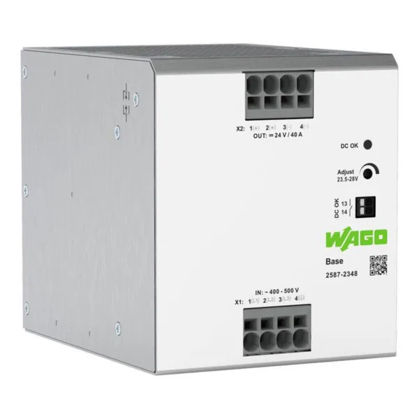 Teholähde Wago 3-vaihe Base 24 VDC 40 A