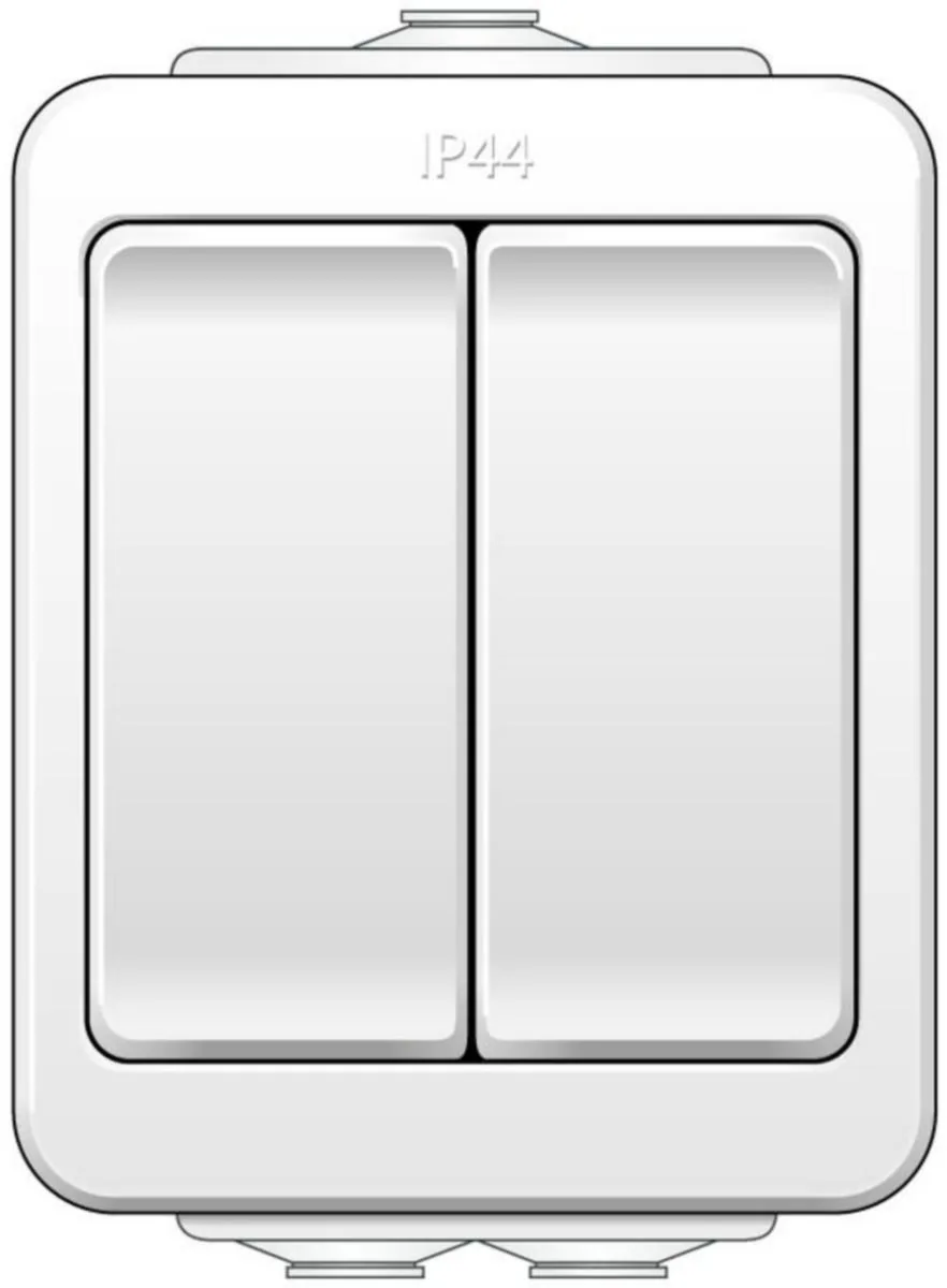 Kytkin Norwesco AquaBest IP44 5/10A/250V/IP44 PPJ 0X VAL – valkoinen