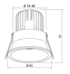 Alasvalo Airam Cosy Fix - ALASVALO COSY FIX IP44 7W/930 36D DIM ACC WH