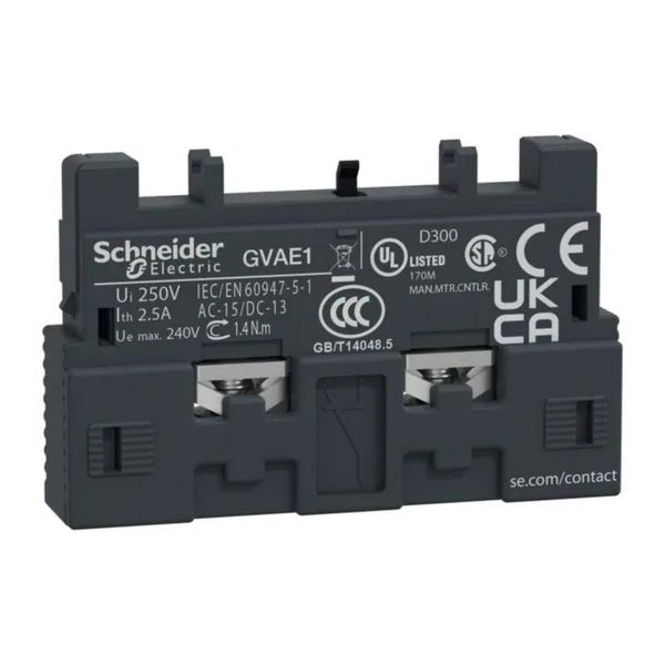 Apukosketin Schneider Electric TeSys GV GVAE1 1SU TAI 1AV