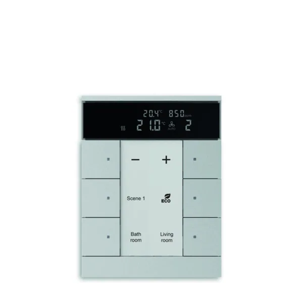 Huonetermostaatti KNX ABB 6-OS T CO2 RH% ALU