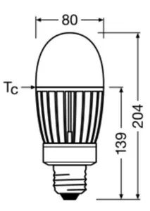 Ympärisäteilevä lamppu Ledvance HID LED HQL - LED-LAMPPU HQL LEDVANCE HQL LED 41W/840 6000LM E40