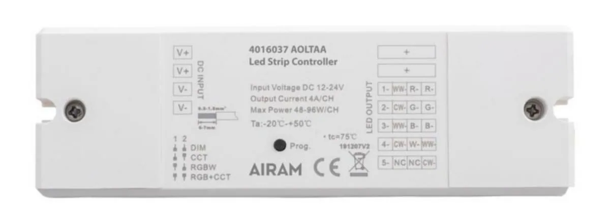 LED-ohjain Airam - ELEKTRONINEN LIITÄNTÄLAITE LED-OHJAIN RGBCCT 12V/24V ZB