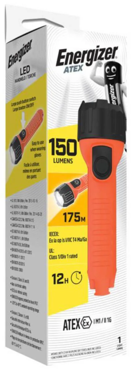 Käsivalaisin ATEX Energizer - KÄSIVALAISIN ATEX ENERGIZER ATEX 2AA KÄSIVALAISIN