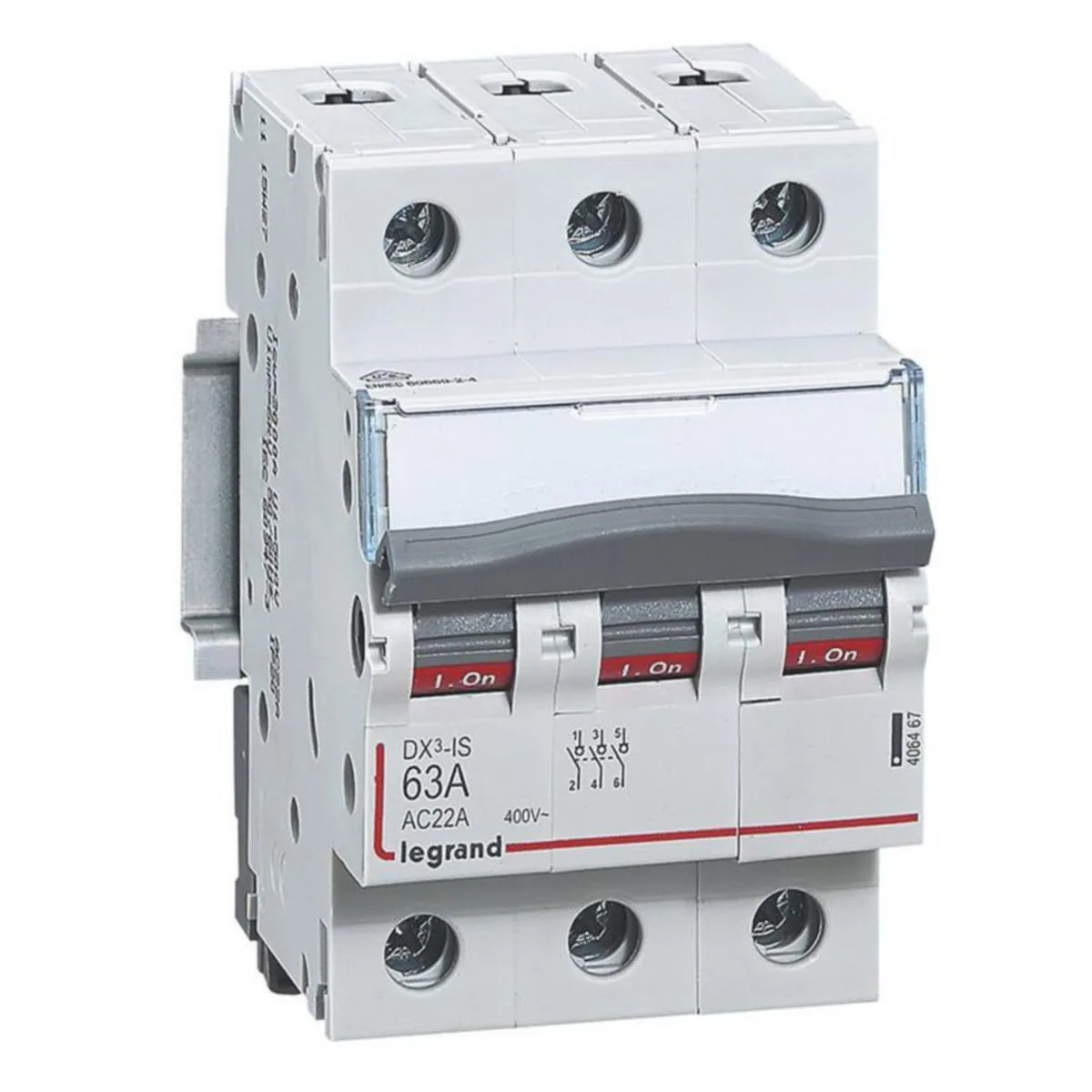 Pääkytkin Legrand Mod, PÄÄKYTKIN 3-NAP. 63A