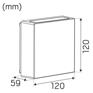 Seinävalaisin ulko Hide-a-lite Pixo - SEINÄVALAISIN ULKO PIXO IP65 1900LM 22W 2/3/4K GR DIM