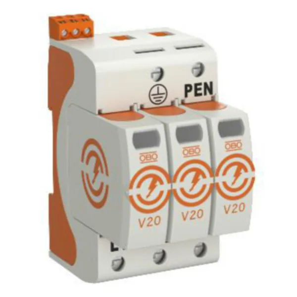 Ylijännitesuojat OBO Bettermann V20-3+FS-280 T2. 3L+PEN