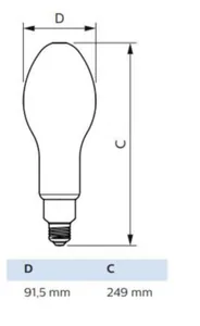 Ympärisäteilevä lamppu Philips TrueForce Core LED HPL - YMPÄRISÄTEILEVÄ LAMPPU TFORCE CORE LED HPL 36W E27 830 FR