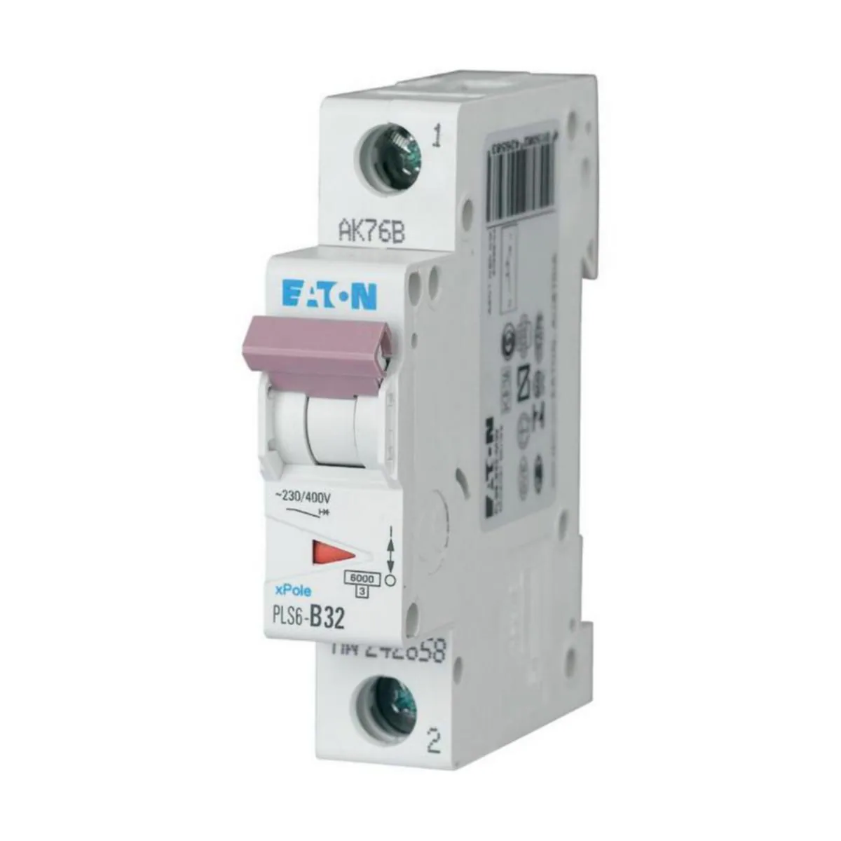 Johdonsuojakatkaisija Eaton Xpole PLS6-D32, 6KA 1-NAP. D 32A