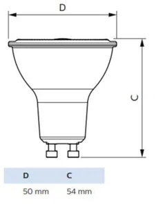 Kohdelamppu Philips MASTER LED - KOHDELAMPPU MASTER LED GU10 840 375LM 50W=2.1W D UE A