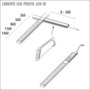 Kohdevalaisin Limente Profil Lux-IR - KOHDEVALAISIN LIMENTE PROFIL 146 LUX-IR 4K 12W