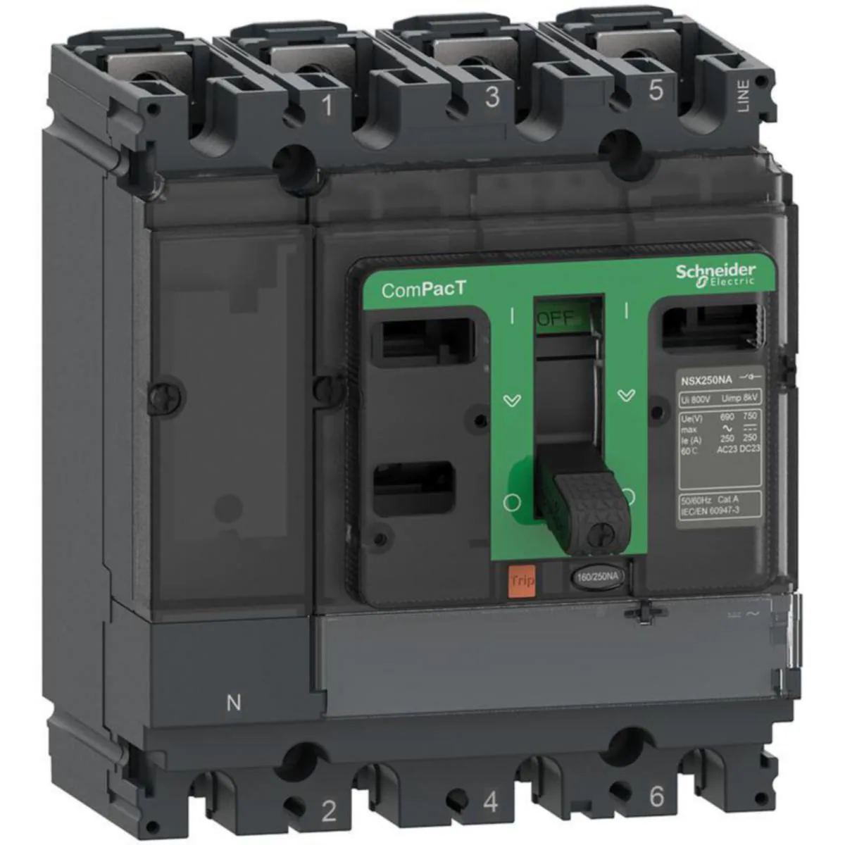 Kuormankytkin Schneider Electric ComPactT NSX 4P NSX250NA 250A