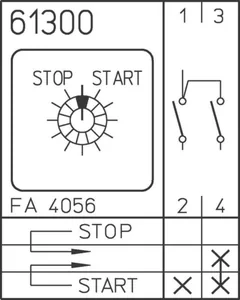 Nokkakytkin käynnistys Sälzer - NOKKAKYTKIN KÄYNNISTYS SÄLZER P220 STOP>