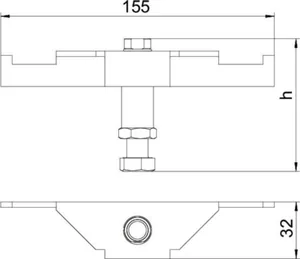 Tukikappale OBO UFS DSSL2 - ASENNUSTARVIKE UFS DSSL2 105, TUKIKAPPALE, FS