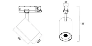 Kohdevalaisin Sylvania Pixo - KOHDEVALAISIN PIXO LARGE 39W 5175LM 940 WH