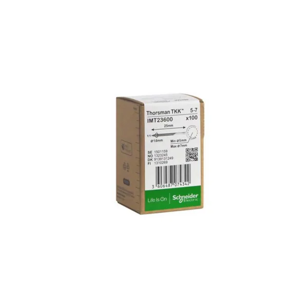 Lyöntikiinnike Schneider Electric Thorsman TKK Naulalla 5-7 1.6X25MM VA