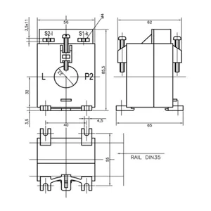 Virtamuuntaja kiinteä S.T.E Strumenti TC22 0,5 - VIRTAMUUNTAJA KIINTEÄ STE TC22 LK 0,5 100/5A 2VA