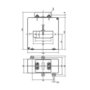 Virtamuuntaja kiinteä S.T.E Strumenti TC63 0,5 - VIRTAMUUNTAJA KIINTEÄ STE TC63 LK 0,5 800/5A 20VA
