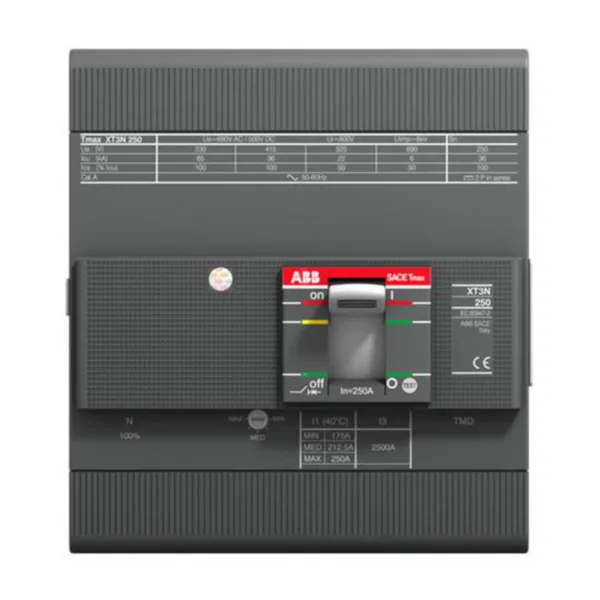 Kompaktikatkaisija ABB XT XT3S 250 TMD 200-2000 4P F F I