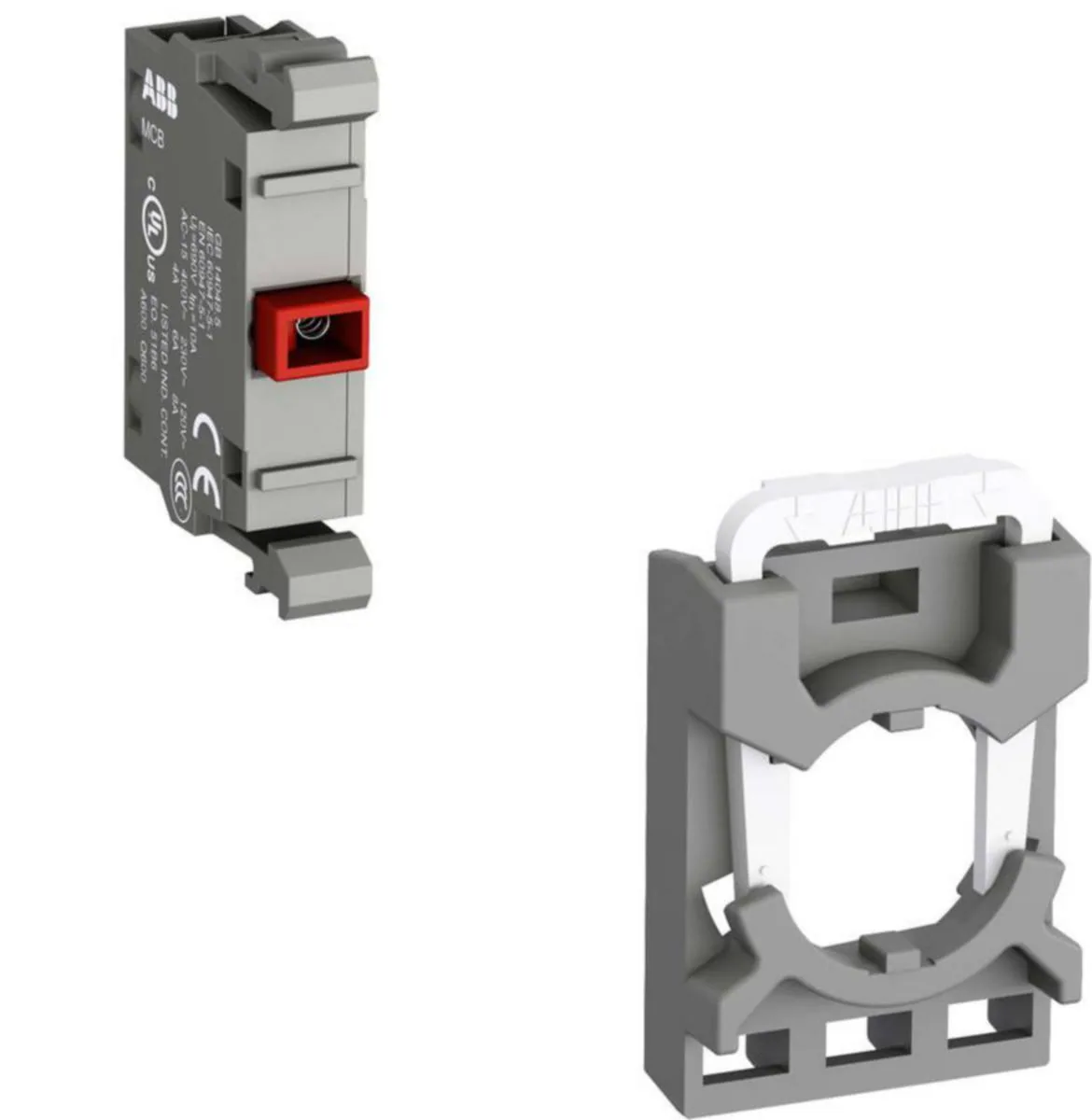 Kosketinelementti ABB Modular MCB YKSITTÄISLOHKO+PIDIN 1NC