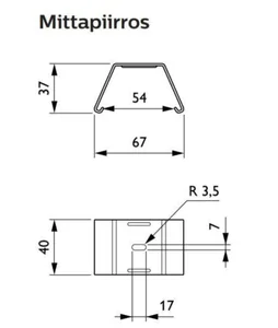 Mekaaninen lisätarvike Philips CoreLine trunking - LISÄTARVIKE CORELINE TRUNKING LL200Z SMB WH (5PCS)