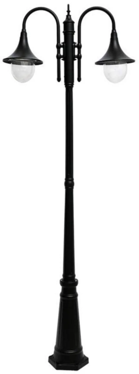 Pihapiirivalaisin Airam Kartano Trumpet Pole, IP44 2XE27 PCC BK – musta