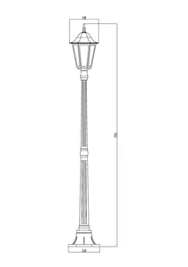 Pihapiirivalaisin Airam Kartano Pole - PIHAPIIRIVALAISIN KARTANO POLE IP44 E27 GLC BK