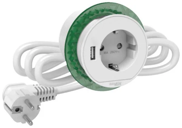 Pistorasiapaneeli Schneider Electric Unica System+ +PÖYTÄYKSIKKÖ XS SCHUKO+USB VA