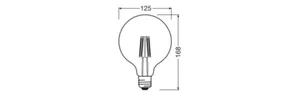 Sisustuslamppu Ledvance Performance Classic Globe - SISUSTUSLAMPPU LEDVANCE G125 3,4W/827 470LM E27 CL
