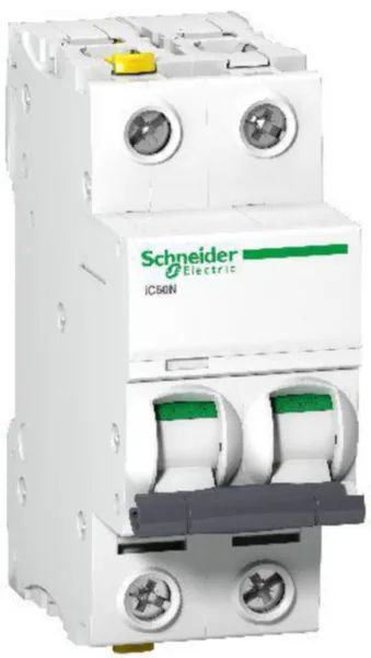 Johdonsuojakatkaisija Schneider Electric Acti 9 D-käyrä 2-nap 6kA IC60N 2P D16A