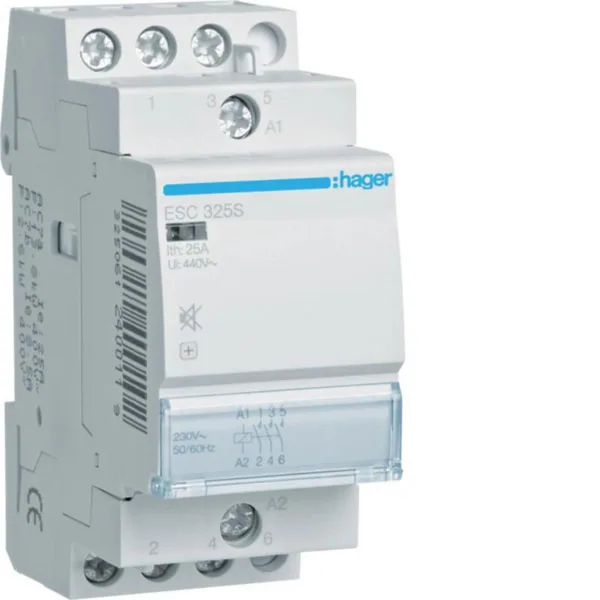 Kontaktori Hager Hurinaton ESC325S 3s 25A k.230V hur