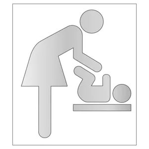 Merkintätarra SWM - MERKINTÄTARRA SWM WC INVA JA LASTENHOITO MET HOH