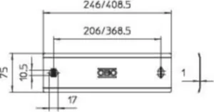 Potentiaalitasauskiskon kansi OBO Bettermann BigBar 1802-sarja - POTENTIAALITASAUSKISKO TBS 1802 AH 10,KANSI KISKOLLE, RST