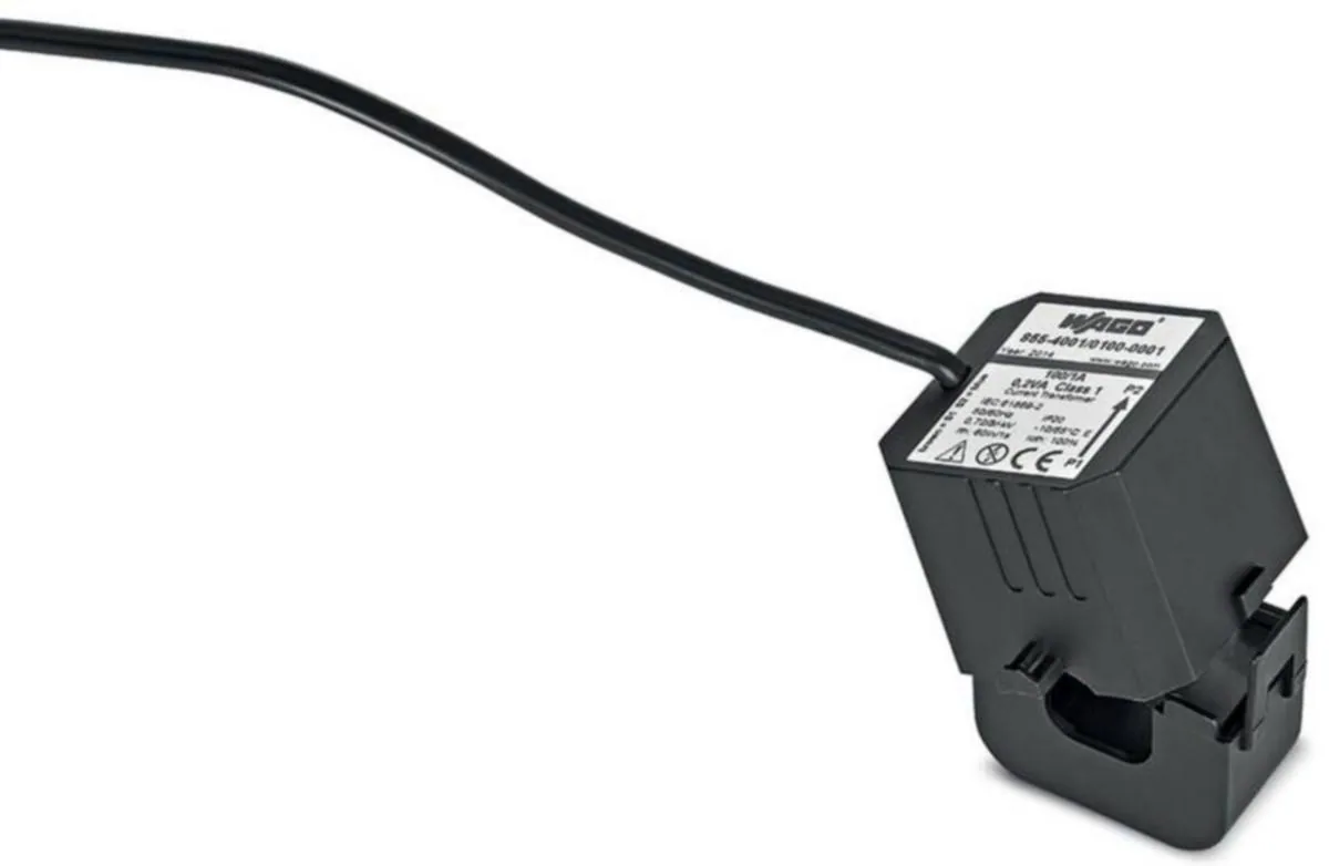 Virtamuuntaja avattava Wago 855-sarja 100A/1A, lk 1, Ø 18 mm