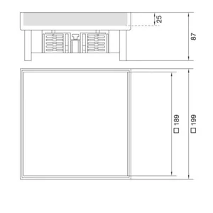 Lattiarasia Hager electraplan.VE-EE EKQ060 RST - LATTIARASIA ELECTRAPLAN.VE-EE EKQ060 RST 200X200 UMPI 25MM