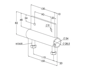 Seinäkiinnitin Meka HTK- tikashylly - KIINNITYSTARVIKE MEKA HTK-LK HDG