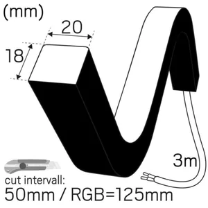 Valoprofiili/-nauha Hide-a-lite LEDstrip Neon - VALOPROFIILI/-NAUHA NEON LEDSTRIP 24V NEONT IP67 3K 5M