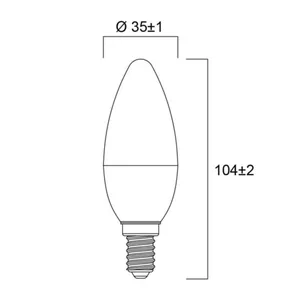 Kynttilälamppu Sylvania ToLEDo Candle - KYNTTILÄLAMPPU SYLVANIA 2,2W 865 250LM E14 OP