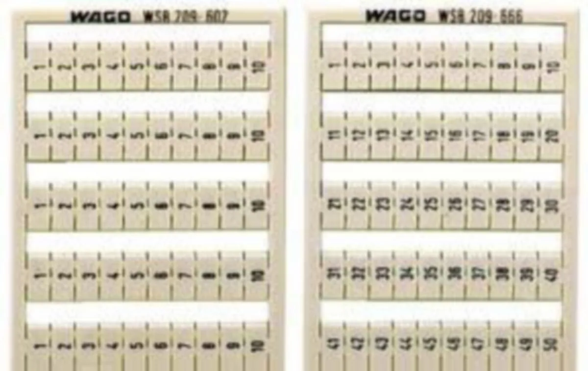 Merkintäkilpi Wago 51...100 (2X) 209-607