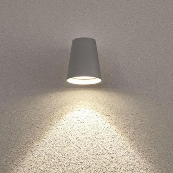 Seinävalaisin ulko Hide-a-lite Cone GU10, CONE GU10 HARMAA